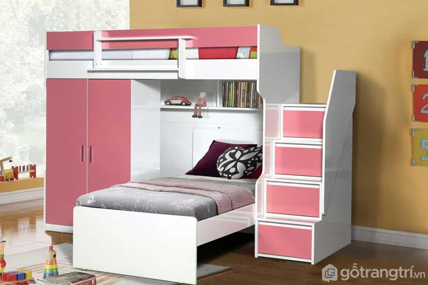 Bộ giường tầng tích hợp tủ quần áo sẽ mang đến 1 không gian sống gọn gàng, ngăn nắp, tiện nghi - Ảnh: Internet