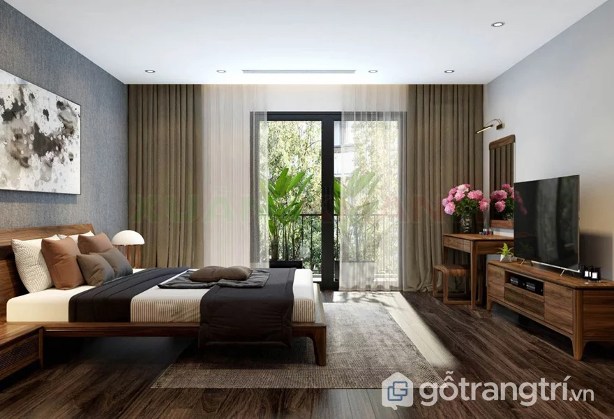 Nội thất Laminate vân gỗ óc chó - ảnh internet